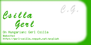 csilla gerl business card